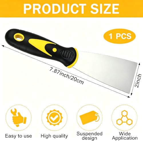 1pcs 2in Putty Knife Scraper Spackle Knife Tool for Repairing Drywall - size: 2 in