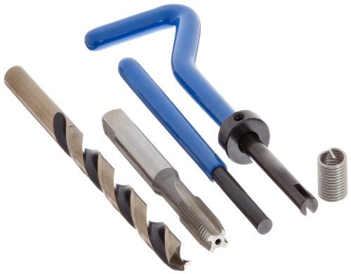 E-Z Lok SK40510 Metric Helical Threaded Insert Kit, 304 Stainless Steel, M5-0.8 Thread Size, 5 mm Installed Length (Pack of 10)