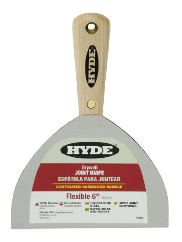Hyde 07860 Joint Knife, 6-inch Flexible, Hardwood Handle