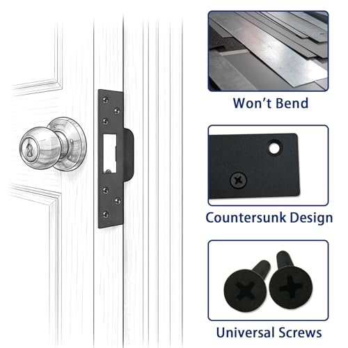 7 Inch Extra Long Door Strike Plate, Heavy Duty Metal Frame Repair Plate