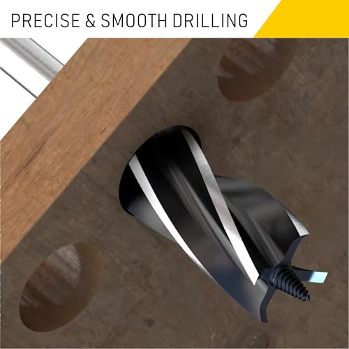 Wood Drill Bit 15/16 in. x 6-1/2 in. x 2Pcs Auger Drill Bits for Wood with 1/4 Inch Quick Change Hex Shank - size: 15/16 Inch