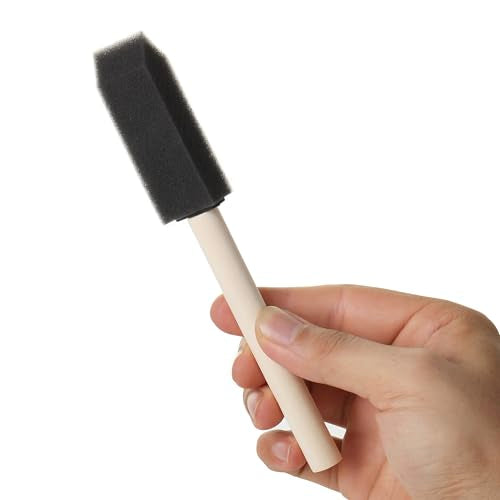 Bates- Foam Paint Brushes, 1-Inch, 100 Pack, Black Foam Brushes for Painting with Lightweight Wooden Handles - color: Black, size: 1 inch, 100 Pack