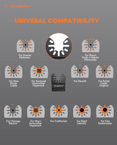 Crosstar 4Pcs Carbide Oscillating Saw Blades,Black Ice Multi Tool Blades - size: 4pcs black ice