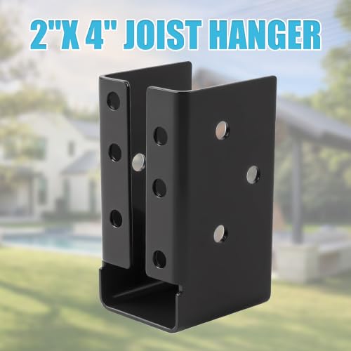 8 Pcs of 2"x4" Concealed Joist Hangers|Outdoor Concealed-Flange - size: 8