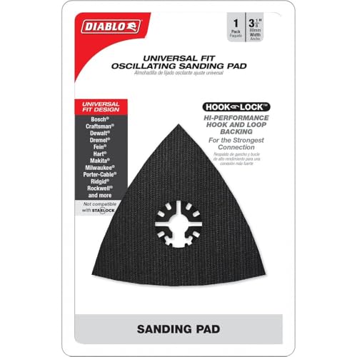 Diablo Oscillating Sanding Pad with Hook Lock Backing - 3-1/8" Width