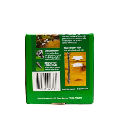 #10 x 3 SPAX Stainless Steel Wood Screws Exterior (200 pcs) 3 lbs Star Torx Drive Corrosion & Rust Resistant PowerDeck Heavy Duty Outdoor Wood Fence Deck & Marine Closeout Deal - size: 3"