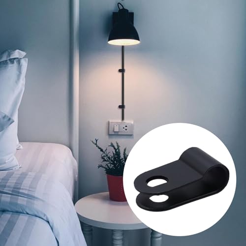 Antrader 1/5" Rope Light Clips with Stainless Steel Screws,Black,200Pcs - color: Black, size: 1/5 Inch