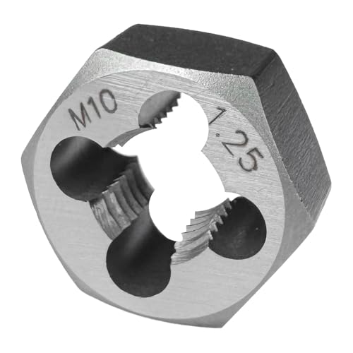 M10 x 1.25 Hex Die Rethreading Die Thread Die Carton Steel For Right Hand - size: M10 x 1.25mm
