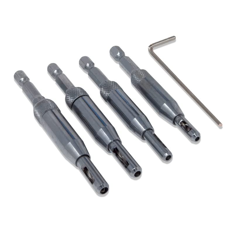 Eazypower 81779 Hinge Centering Drill Bits, 4-Pack