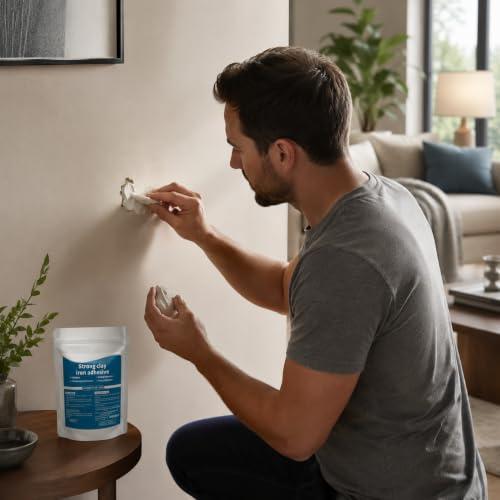 High-Strength Multi-Purpose Repair Clay, Strong Clay Iron Adhesive for Pipe Leaks, Tile Cracks, Wall Holes, Metal, Plastic, Ceramic, Wood, Glass, Kitchen Bathroom Garage DIY Repair, 3.52oz (1, 1) - color: 1