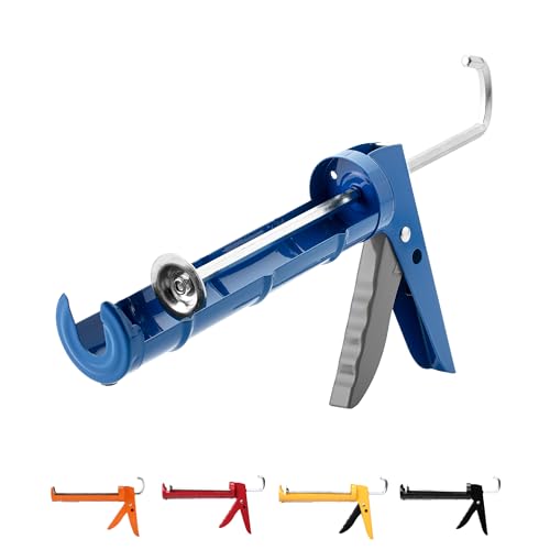 Bates- Caulking Silicone Gun, 10:1 Thrust Ratio, Hand Caulking Guns, No Drip (Pack of 2) - color: Blue, size: 2 Pack