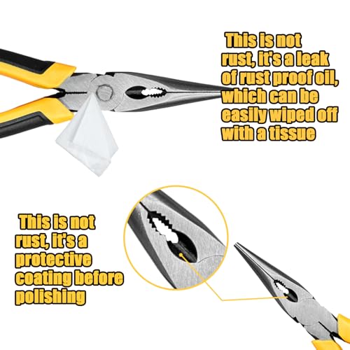 Needle Nose Pliers with Wire's Cutter - Long Nose pliers, Needlenose Pliers,Needle-nose Pliers, Needle Nose Plyers can Screw Loose Nuts and Wind/Cutter Wire's ect.(8.1 in)