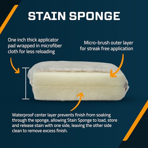 MāKRS Stain Sponge, Wood Finish Applicators, 4-Pack - size: Pack of 4
