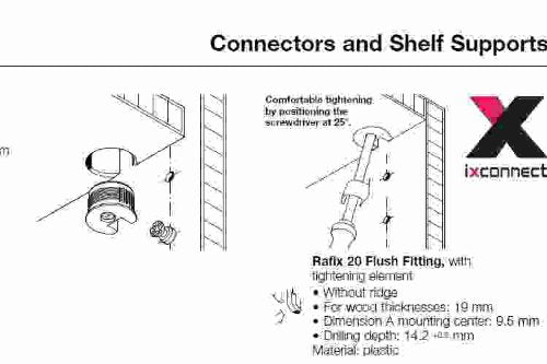 Rafix Furniture Connectors Box of 100 with Bolts for 3/4" Material