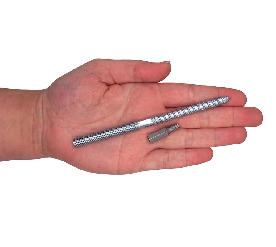 Generic (Pack of 10) Hanger Bolts 5/16"" x 4-3/4"" (M8 x 120 mm), Double Ended Threaded Screws - size: 5/16" x 4-3/4" (M8 x 120 mm)