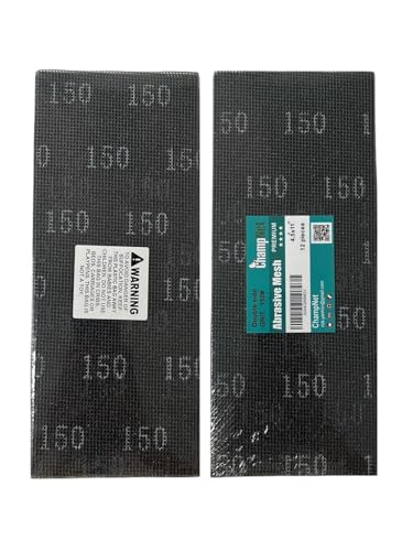 Sanding Mesh Sheets 12 Pack, 4.5 x 11 Inch Sanding Net Sheets, Grit 150, Double Side Open Mesh, Dust Free Sandpaper for Wood, Drywall, Metal - style: #150-12pcs