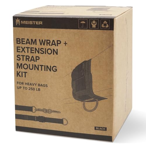 Meister Beam Wrap Mount Kit w/Carabiner for Hanging Boxing & MMA Heavy Bags - style: Beam Wrap + Extension Strap Mounting Kit