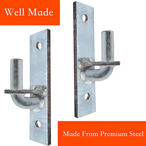 Wall Mount Gate Hinge, Sturdy Fence Gate Hinges Fence Post Chain Link Gate Hinge. 4 Pack Sturdy Wall Mount Gate Hinges with 5/8 Hinge Pin - color: Silver(4)