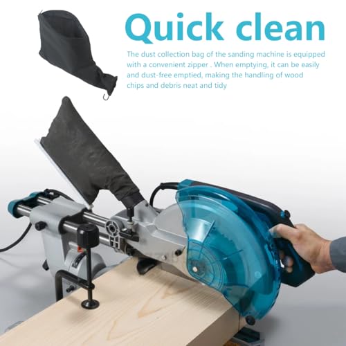 Miter Saw Dust Collection Bags | 4 Pack with Health-Focused Design | Zipper + Wired Stand | Reduces Wood Dust Inhalation | Fits for Dewalt, for Ryobi, for Kobalt, for Craftsman Saws