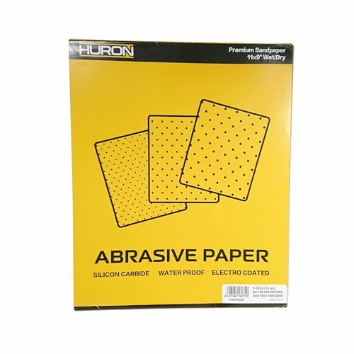 Huron Premium Precision Professional Sandpaper 11x9 Wet/Dry Medium 80 Grit (20 pc) - style: 80 Grit