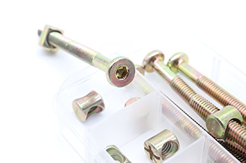 Crib Screws, binifiMux 10-Pack M6-1.0 x 80mm Hex Socket Head Cap Crib Baby Bed Headboard Bolt and Nuts - size: 10-Pack M6 x 80mm