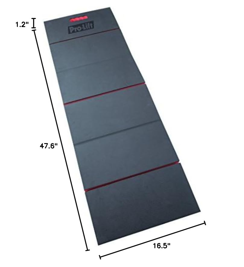 Pro Lift C-5006 Foldable EVA Mat - Anti Fatigue EVA Foam Sheet (6 fold) - Great for Garage, Picnicking, Gardening, Camping and Outdoor Activities, Black/Red