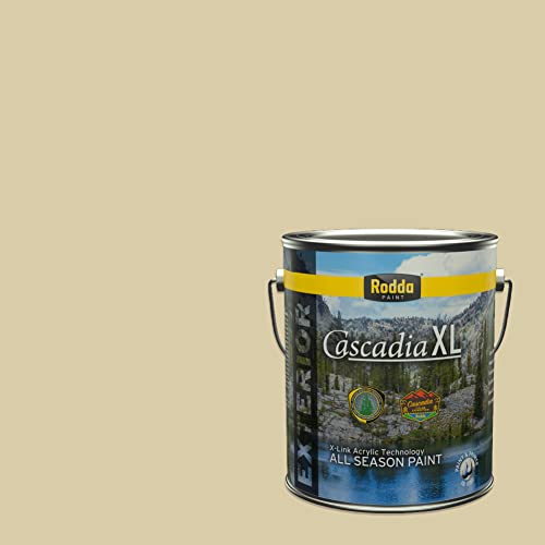 Rodda Paint CASCADIA XL Exterior Satin Paint & Primer in One, 1-Gallon, Gabriel's Light - color: Gabriel's Light, size: 128 Fl Oz (Pack of 1)