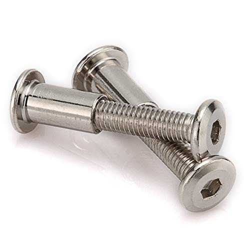 20pcs M6 Furniture Joint Connector Bolt & Cap Nut Kit 30MM - size: 30mm (20pcs)
