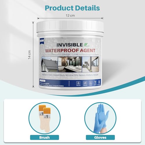 Waterproof Sealant Clear 35oz, Indoor and Outdoor Stop Leaks Coating - size: 1000g