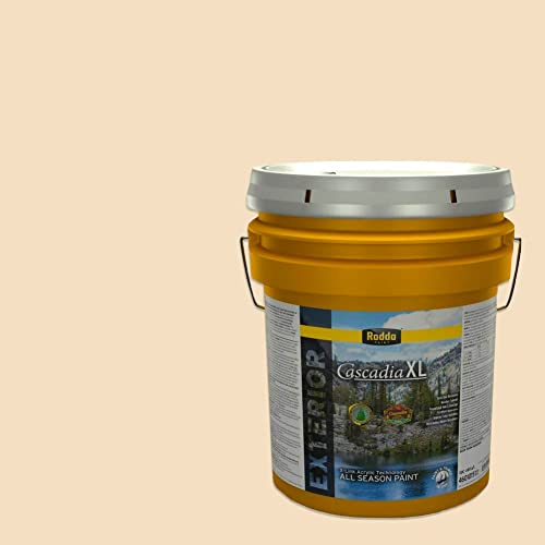 Rodda Paint CASCADIA XL Exterior Satin Paint & Primer in One, 5-Gallon, Almond - color: Almond, size: 640 Fl Oz (Pack of 1)