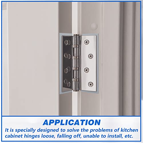 Ferraycle Door Hinge Shims Bulk 16 Gauge Stainless Steel Hinge Spacer with Coated Finish 4-1/2" x 1-5/8" Metal Door Hole Filler Plates for Repair Kit(10 Pack)