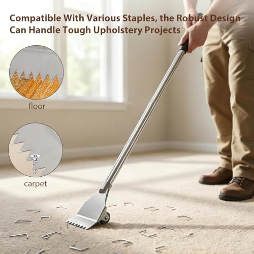Heavy Duty Stand Up Carpet Staple Remover Tool, Floor Staple Remover Tool