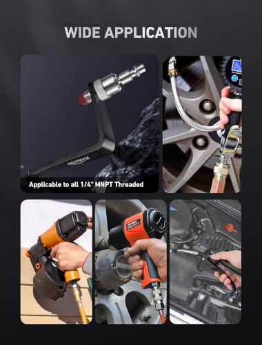 EVOULTES Pneumatic Tool Rafter Hook Hanger,360° Swivel & 1/4'' Air Fitting
