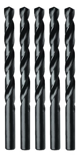 Irwin Tools 67516 1/4-Inch Black Oxide 135-Degree Jobber Length, Pack of 5 - size: 1/4 in, style: 5pc
