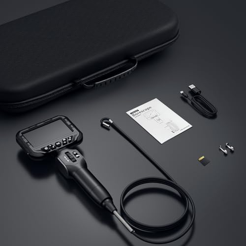 Dual Lens Articulating Borescope, 6.5mm Endoscope Camera with Light - size: Dual Lens Articulating Borescope