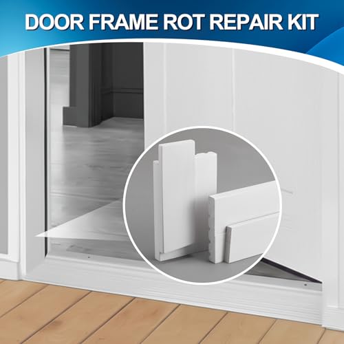 CroBlissful Door Frame Repair Kit, Exterior Door Jamb Kit, 4-9/16" W X 8" L - size: 4-9/16" W X 8" L