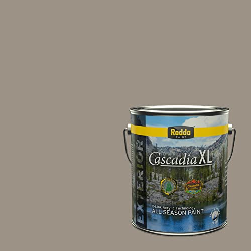 Rodda Paint CASCADIA XL Exterior Satin Paint & Primer in One, 1-Gallon, Ashes - color: Ashes, size: 128 Fl Oz (Pack of 1)