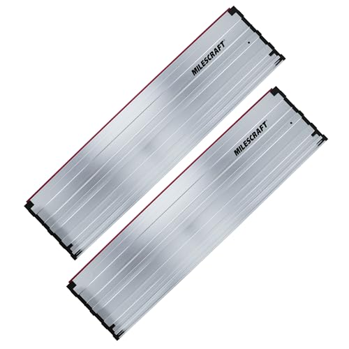 Milescraft 7208 Replacement Guide Strips for 1409 Track Saw Guide and 1408 Guide Rails - Two 27.5” Splinter Guard Cutting Strips with Rubber Grip Backing – Peel and Stick – For Two Rails