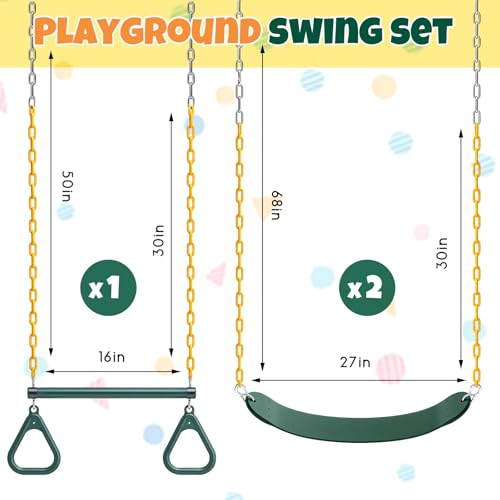 Dunzy Heavy Duty Swings Sets Bracket Kit for Playground Porch Yard, 660 lb