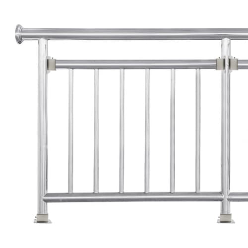 Wealrit 8 PCS Square Post Bases,1.52" Stainless Steel Deck Post Brackets - style: 8 pcs 1.5" Silver