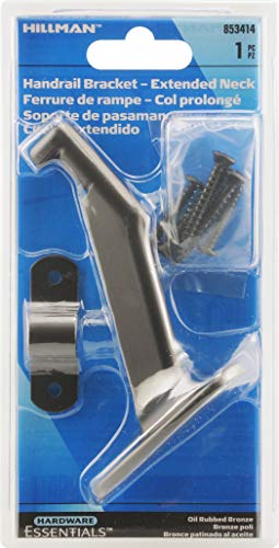 Hardware Essentials Extended Neck Handrail Bracket, Oil Rubbed Bronze, 1 Pack