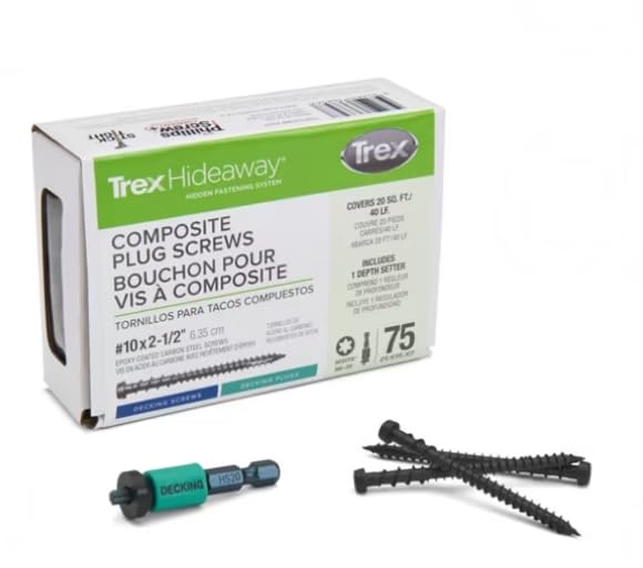 TREX Decking Plug Screw: 2-1/2" (75 Count) - size: 75 COUNT