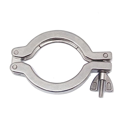 QiiMii KF50 SS304 Wing Nut Hinge Clamp with FKM O-Ring and SS304 Center Ring, 2 Pack - size: KF-50, style: 2 Pack