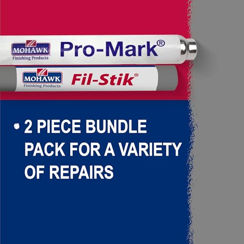 Mohawk Wood Repair Bundle: Fil-Stik Putty Stick (1 count) and Pro-Mark Capillary Marker (1 count), Grey Wolf KMC