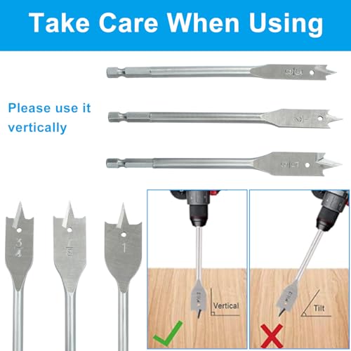 6pcs Spade Drill Bits