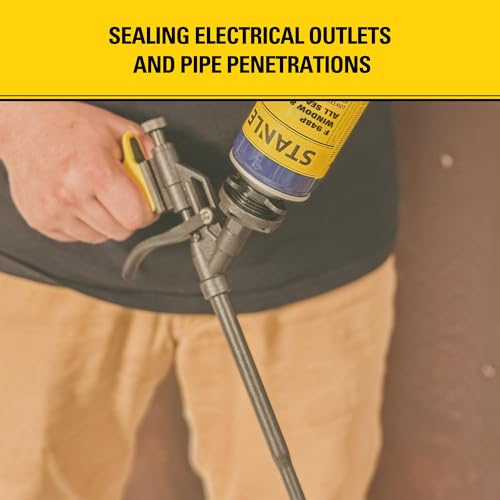 STANLEY F948P All Season Pro Gap Filler - Window & Door Filler in 10F˚, Expanding Polyurethane Sealant for Gaps & Cracks, | Gun Use, Gun NOT Included | 24 Oz, 2 Pack - size: 2 Pack, style: All Season Pro