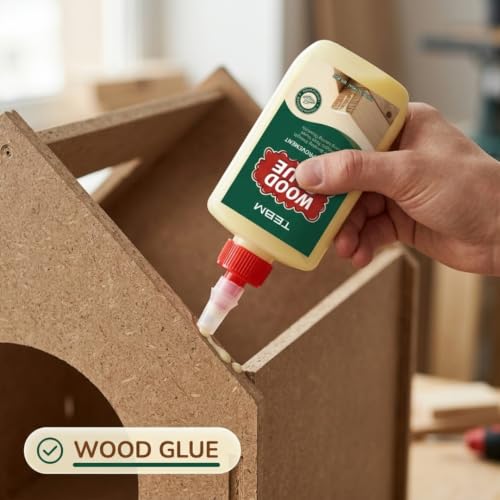 Wood Glue Exterior & Interior Adhesive - Weather-Resistant Liquid Glue for Outdoor Decking, Porches & Garden Wood Furniture