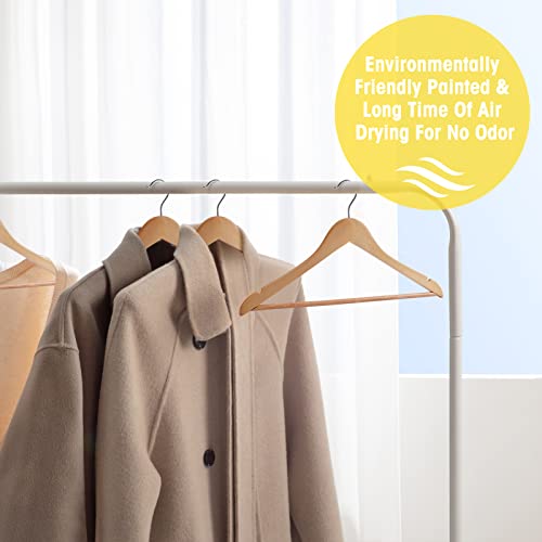Wooden Hangers 10 Pack,Heavy Duty Wood Coat Hangers,with 360-degree Hook,Smooth Finish Wooden Clothes Hangers with Non Slip Pants Bar, Sturdy Clothes Hangers for Shirts,Suit,Natural - color: Natural