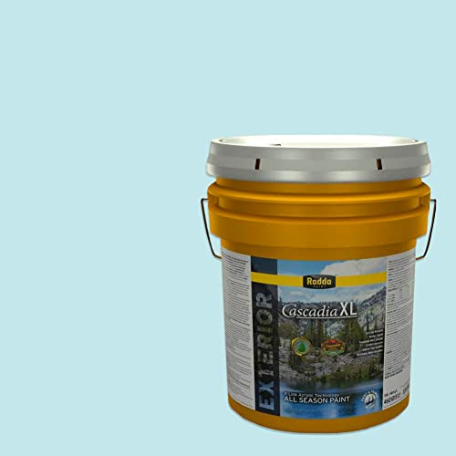Rodda Paint CASCADIA XL Exterior Satin Paint & Primer in One, 5-Gallon, Egg Blue - color: Egg Blue, size: 640 Fl Oz (Pack of 1)