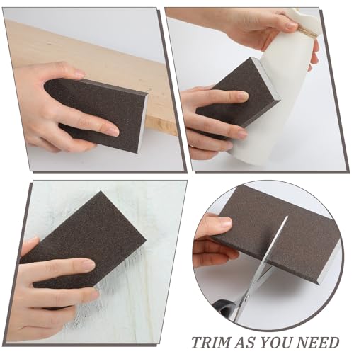 Gisafai 100 Pcs Dual Angle Sanding Sponge Bulk, 60/100 Grit Double Sided - style: 60/100 Grit